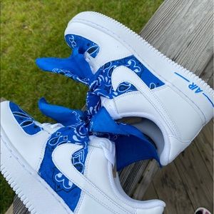 Custom Blue Air Force one| women’s 8.5 boys 7y